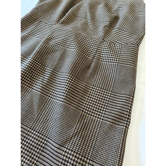 Banana Republic Brown Plaid Sleeveless Dress Women Sz 4 Academia Gingham Preppy - Picture 2 of 8